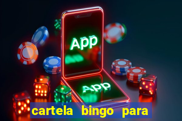 cartela bingo para cha de cozinha imprimir gratis